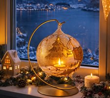 nordisk julepynt hvid julekugle lanterne